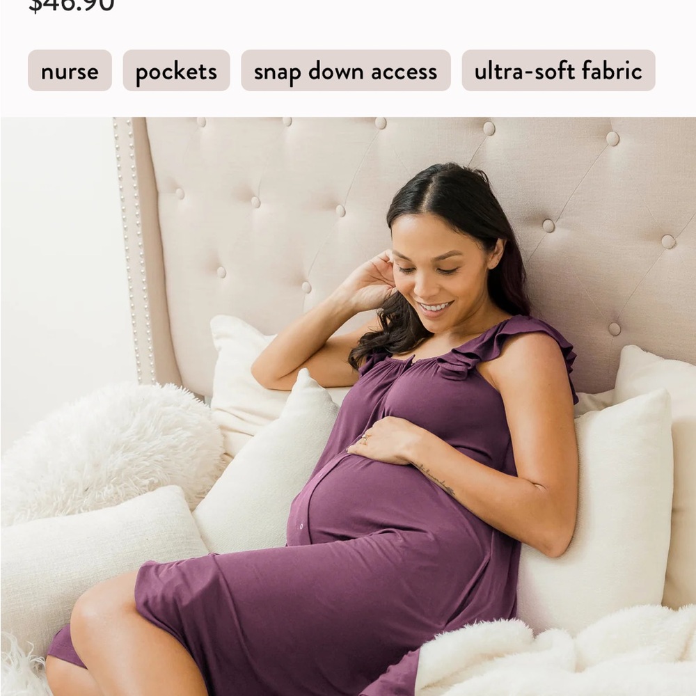 Purple Maternity Nightgown